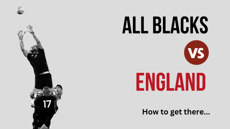 Grey background with a picture of All Blacks jumping for a rugby ball