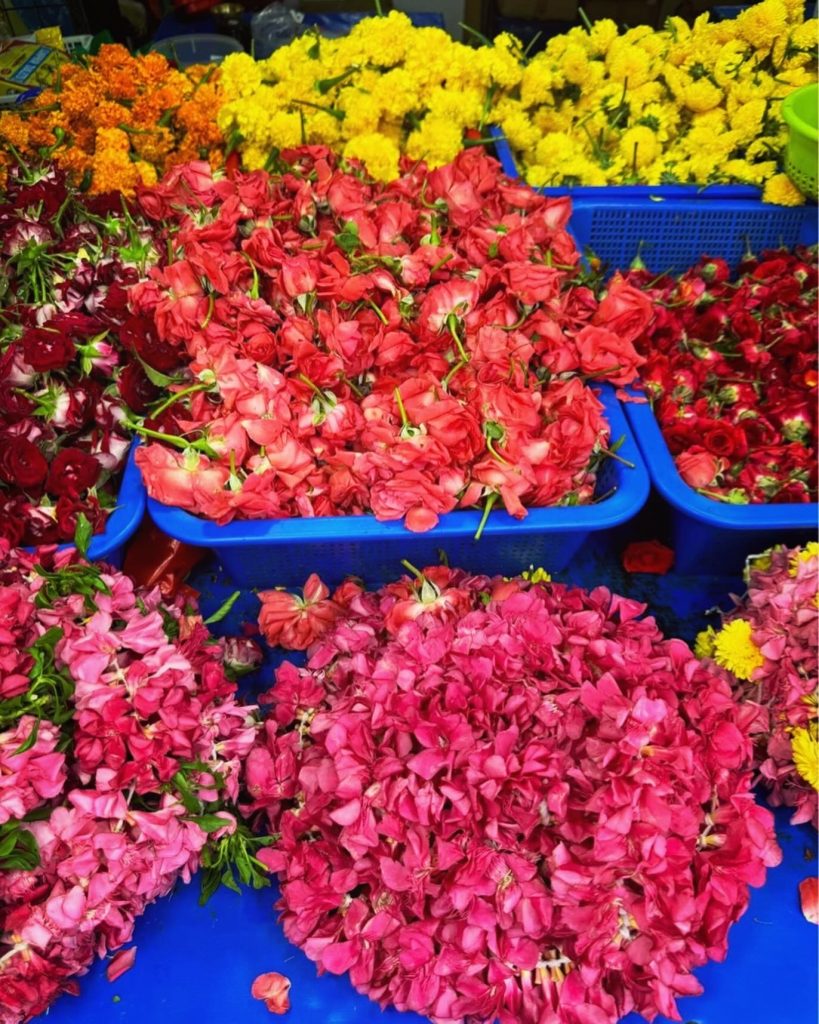 Fresh flowers at the Tekka Centre in Singapore