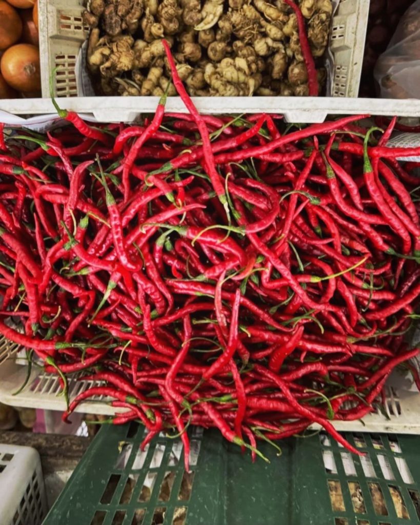 Fresh Chilli at the Tekka Centre in Singapore