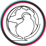 Tiktok Logo with Kiwi inside it