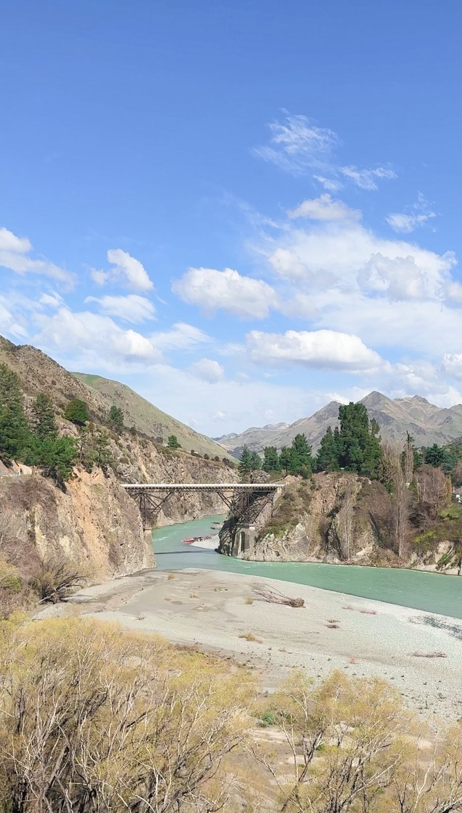 Looking out over the gorge by Hanmer Springs