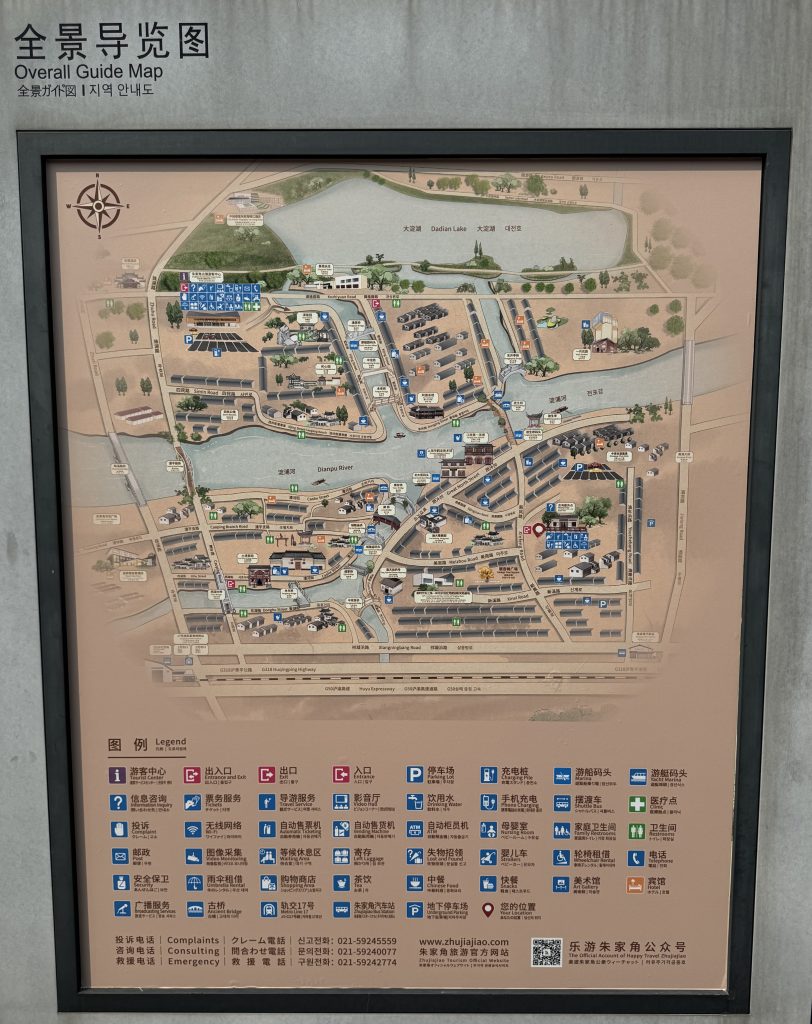 A map of Zhujiajiao Water Village