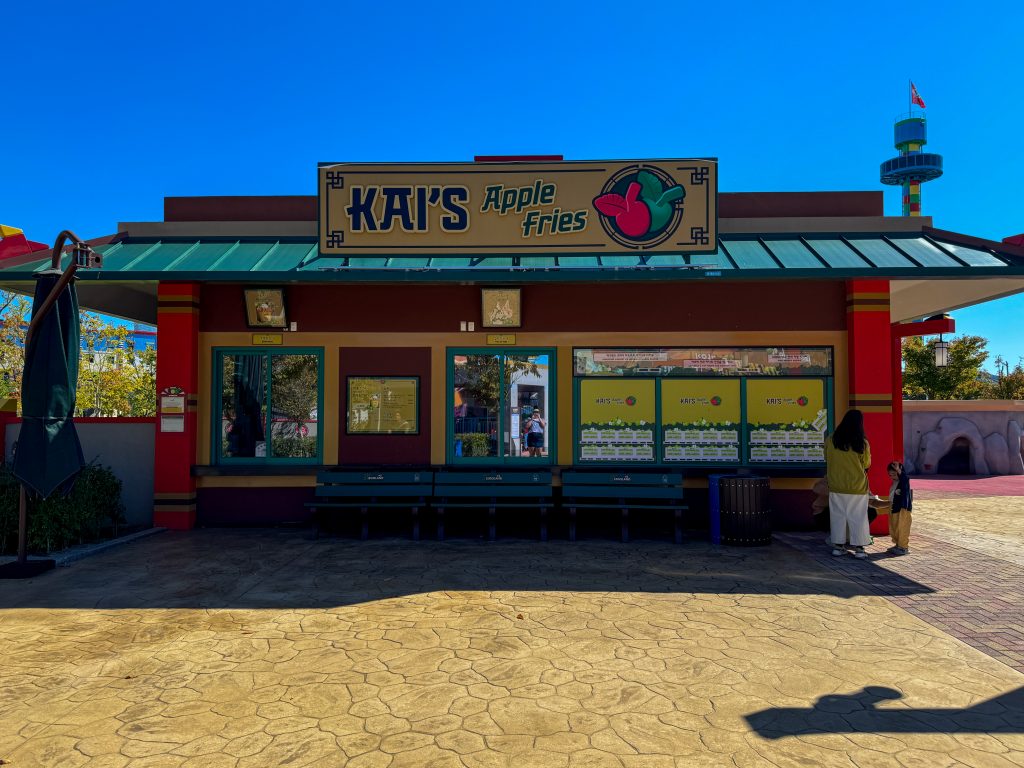 The front of Kai's Fries Takeaways Shop at Legoland Korea