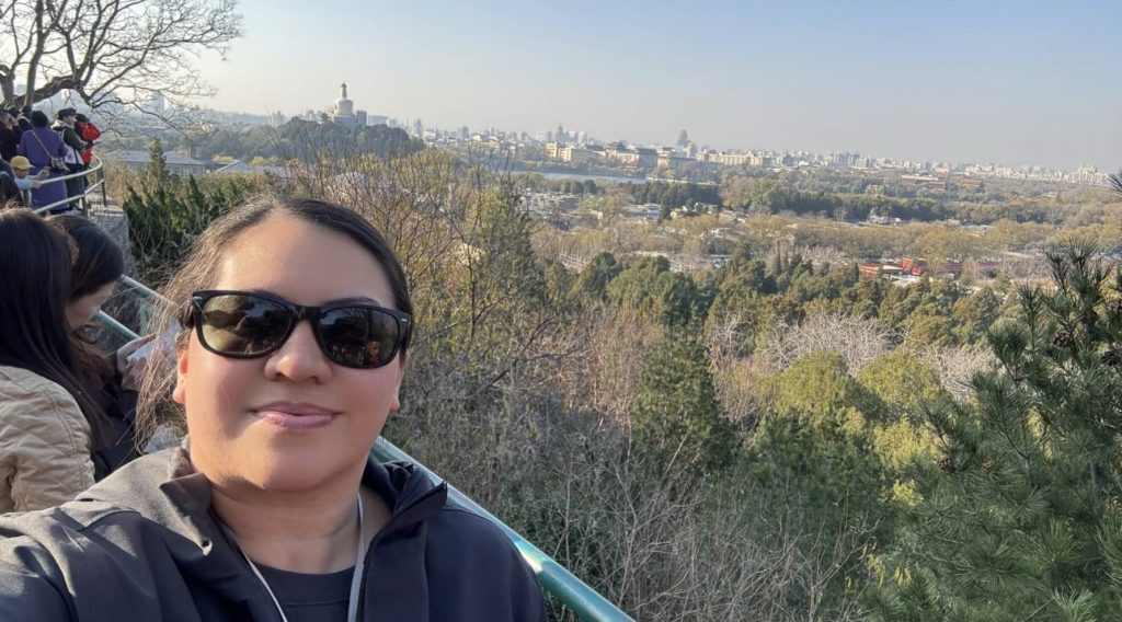 Scenic view from a hilltop, Beijing with Kids at Jingshan Park