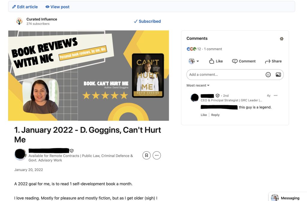 Screenshot of LinkedIn site newsletter - Why professionals should start a blog - blogging as a side business for professionals