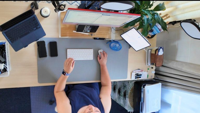 person working at a desk